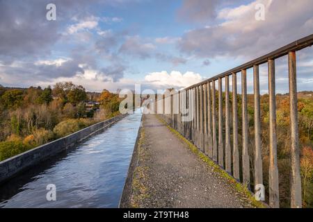 Pontcysyllte aqueduct world heritage site, Wrexham, North Wales Stock Photo