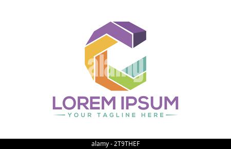 C Logo Design Unique logo design Stock Vector
