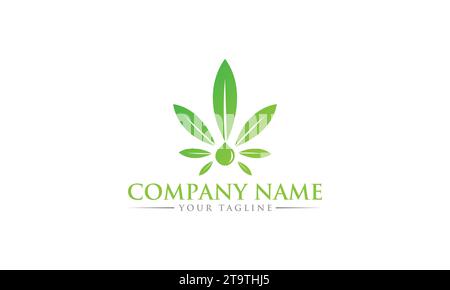 Cannabis Logo Design Stock Vector