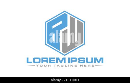 BW Logo Design Unique and Modern Logo Design Stock Vector