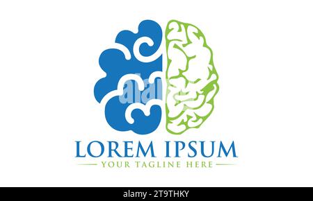 Brain Logo Design Unique and Modern Logo Design Stock Vector