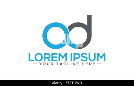 AD Logo Design Professional Logo Design Stock Vector