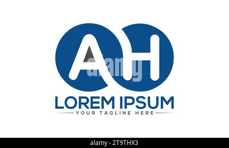 AH Logo Design Unique Logo Design Stock Vector