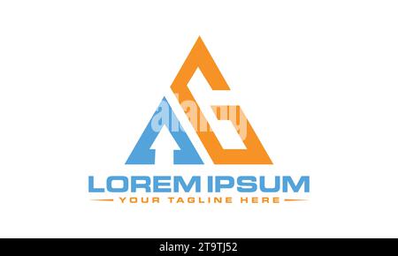 AG Logo Design Unique and Professional Logo Design Stock Vector
