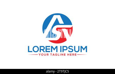 AS Logo Design Unique and Professional Logo Design Stock Vector
