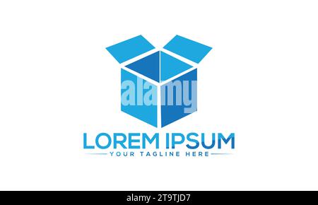 Box Logo Design Unique and Professional Logo Design Stock Vector