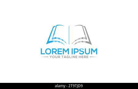 Book logo Design Unique and Creative Logo Design Stock Vector
