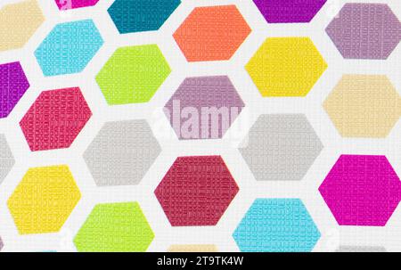 colorful hexagon wallpaper background texture Stock Photo
