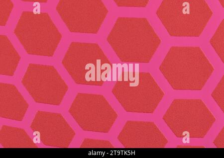 red and pink hexagon wallpaper background texture Stock Photo