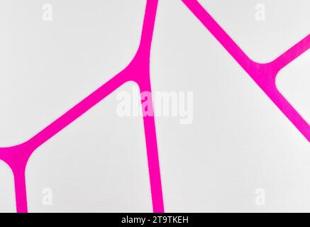 regular geometric fabric texture violet and white background, cloth pattern with lines Stock Photo
