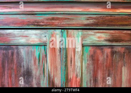 painted wood - abstract colorful background Stock Photo