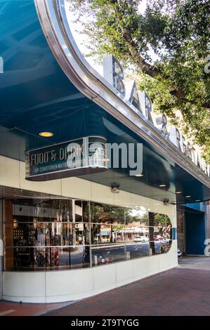 The Grey Restaurant occupying a 1938 art deco Greyhound bus terminal in Savannah Georgia Stock Photo