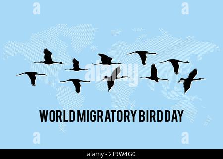 world migratory bird day poster template vector stock Stock Vector