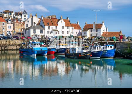 Fishing boats in Pittenweem harbour in East Neuk of Fife, Scotland, UK Stock Photo