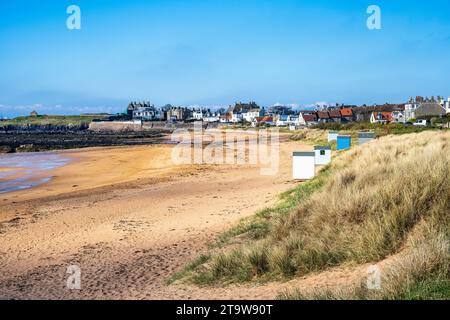 Receding tide on Elie and Earlsferry beach in East Neuk of Fife, Scotland, UK Stock Photo