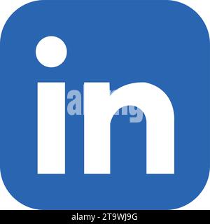 LinkedIn design logo sign symbol vector in American business and employment oriented online service operates via website and mobile apps. social media Stock Vector