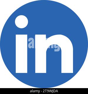 LinkedIn design logo sign symbol vector in American business and employment oriented online service operates via website and mobile apps. social media Stock Vector