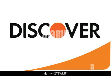 Discover Online payment methods icon logo. E-commerce payment button. Vector. International payment service company. Stock Vector