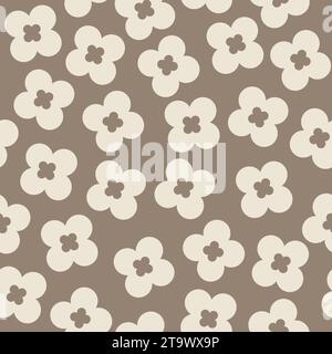 Classic geometric seamless pattern. Stonewall and White rock colours. Stock Vector