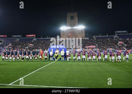 Bologna, Italy. 27th Nov, 2023. Teams before the match during Bologna FC vs Torino FC, Italian soccer Serie A match in Bologna, Italy, November 27 2023 Credit: Independent Photo Agency/Alamy Live News Stock Photo