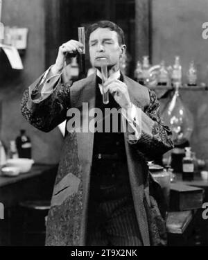 SHERLOCK HOLMES 1916 Essanay Studios film with William Gillette as Holmes Stock Photo