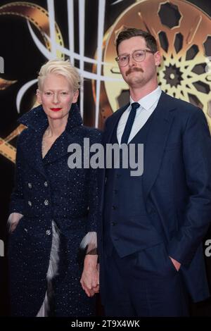 Tilda Swinton and Xavier Swinton Byrne attending the red carpet of the