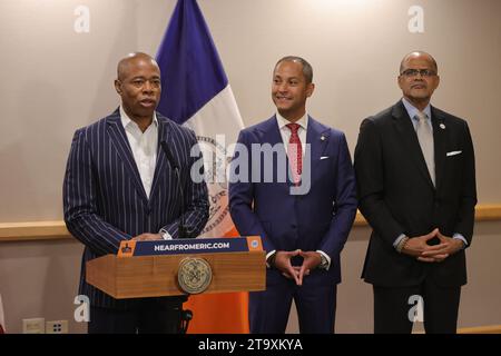 Hilton Hotel, New York, USA, October 21, 2023 - New York City Mayor Eric Adams Makes Labor Related Announcement at Council of School Supervisors and A Stock Photo