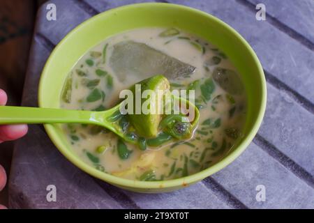 Cendol ice mixed with avocado is delicious and fresh Stock Photo