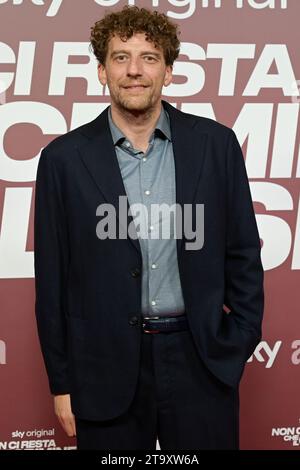 Rome, Italy. 27th Nov, 2023. Maurizio Lastrico attends the red carpet of the Sky tv series Non ci resta che il crimine premiere at The Space Moderno Cinema. (Photo by Mario Cartelli/SOPA Images/Sipa USA) Credit: Sipa USA/Alamy Live News Stock Photo