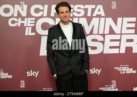 Rome, Italy. 27th Nov, 2023. Giampaolo Morelli attends the red carpet of the Sky tv series Non ci resta che il crimine premiere at The Space Moderno Cinema. (Photo by Mario Cartelli/SOPA Images/Sipa USA) Credit: Sipa USA/Alamy Live News Stock Photo