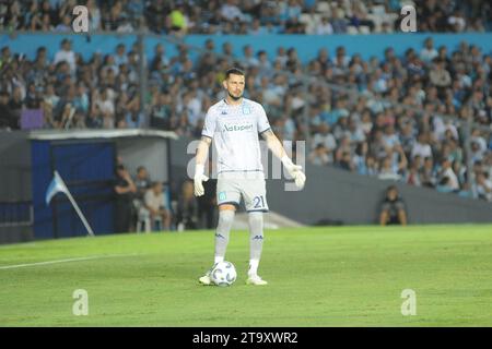 Avellaneda, Argentina. 27th Nov, 2023. Gabriel Arias from Racing Club in action during the match between Racing Club vs. Belgrano (Cba.). Credit: Workphotoagencia/Alamy Live News Stock Photo