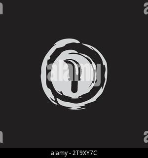 abstract brush circle knife making symbol logo vector Stock Vector
