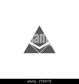 triangle simple geometric 3d logo vector Stock Vector