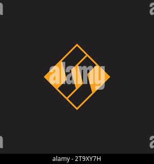 letter ss golden square tile symbol logo vector Stock Vector