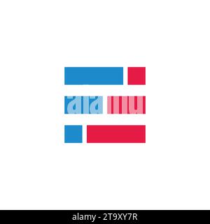 abstract letter ft colorful square logo vector Stock Vector
