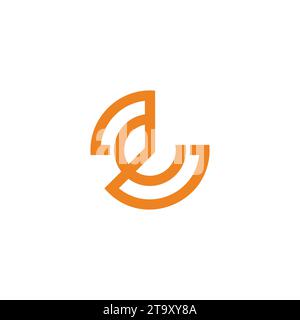 letter le abstract geometric line logo vector Stock Vector