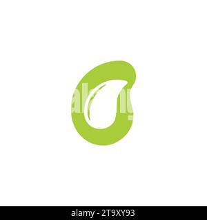 green bean simple color  negative space logo vector Stock Vector