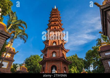 Tran Quoc Pagoda, aka Khai Quoc , the oldest Buddhist temple in Hanoi, Vietnam Stock Photo