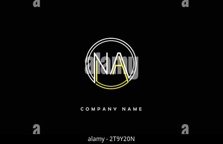 NA, AN, Abstract Letters Logo Monogram Stock Vector