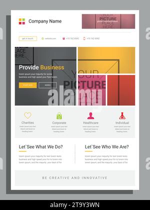 Vector Business Flyer Template Stock Vector
