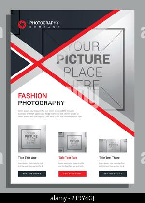Fashion Photography Flyer Design Stock Vector