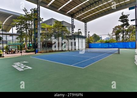 Bangkok, Thailand - February 10, 2015: Tennis court at Impact Tennis Academy locate in Bangkok, Thailand. Stock Photo