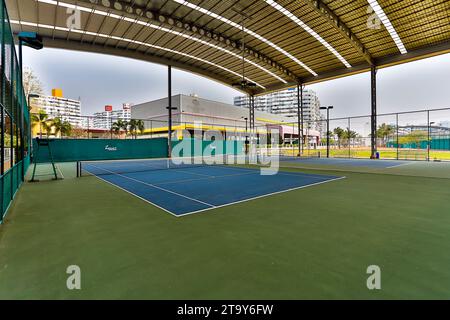 Bangkok, Thailand - February 10, 2015: Tennis court at Impact Tennis Academy locate in Bangkok, Thailand. Stock Photo