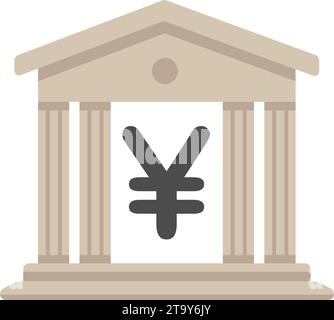 Securities company ( stock market ) vector icon illustration ( Japanese Yen ) Stock Vector