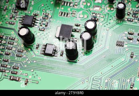 Micro processor background. AI Chips instalation.	Semiconductors and electronics or microchip concept header. Digital electronic banner. Stock Photo