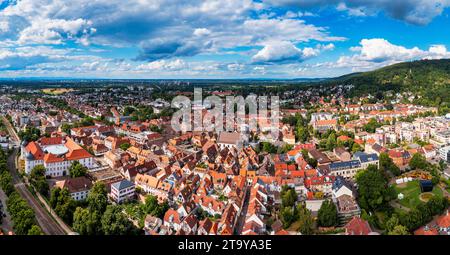 Old city of Ettlingen in Germany with Alb river. View of a central district of Ettlingen, Germany, with Alb river. Ettlingen, Baden Wurttemberg, Germa Stock Photo