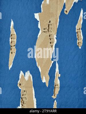 Torn Paper Collage Style, Ripped Paper Effect, Texture Abstract Background, Copy Space for Text. Stock Photo