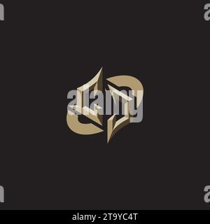 CJ Premium Initial Gaming Logo designs, themes and templates for gaming, twitch and youtube Stock Vector