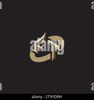 FT Premium Initial Gaming Logo designs, themes and templates for gaming, twitch and youtube Stock Vector