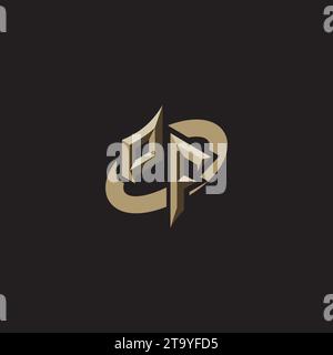 PF Premium Initial Gaming Logo designs, themes and templates for gaming, twitch and youtube Stock Vector